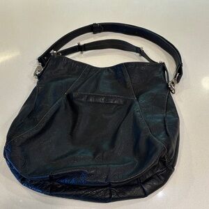 Chic Black Leather Hobo Bag